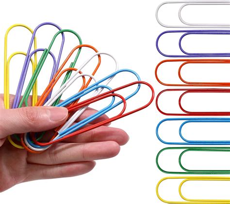 Large Paper Clips 4 Inch Fortomorrow 56 Pcs Colored