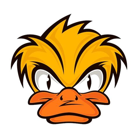 Premium Vector Cartoon Evil Face Duck
