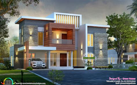 Awesome Contemporary Style 2750 Sq Ft Home Kerala Home Design
