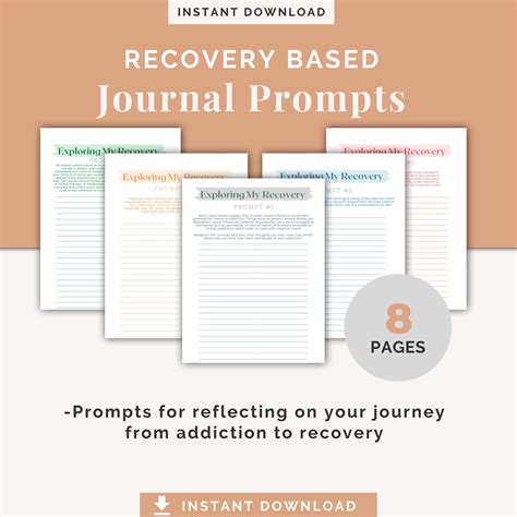 Addiction Recovery Journal Prompts 8 Reflective Questions Etsy Uk