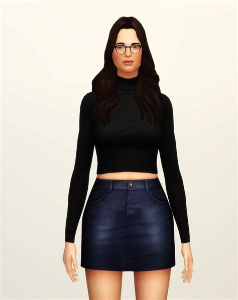 High Rise Denim Skirts 20 Colors At Rusty Nail Sims 4 Updates