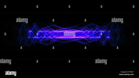 Plasma Or High Energy Force Concept Blue Purple Glowing Energy Waves