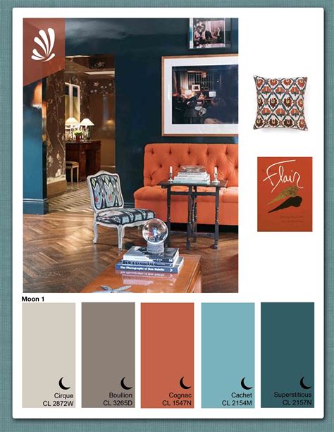 Moon 1 Colors Orange And Deep Teal Look Beautiful Together Living