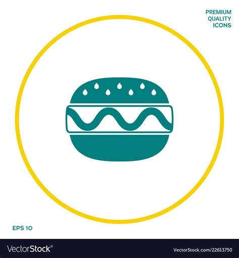 Hamburger Or Cheeseburger Icon Graphic Elements Vector Image