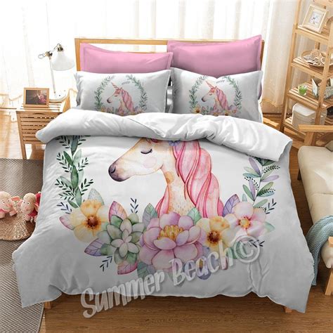 Her friend will be visiting tomorrow. Princess Sofia Unicorn White Bed Set | White bed set ...