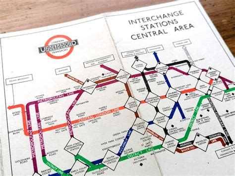 1935 London Underground Pocket Map No1 Hc Beck Iconic Antiques