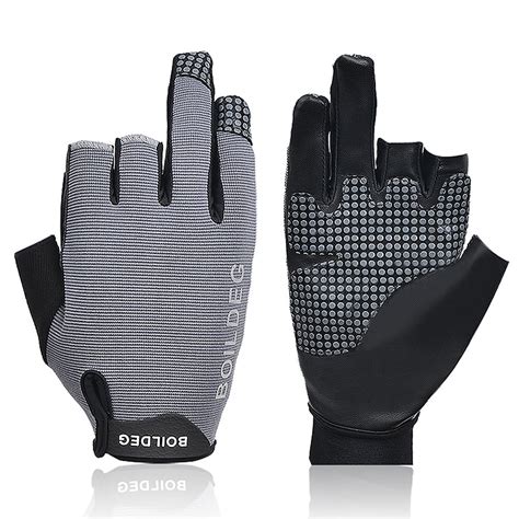 Fishing Gloves Anti Slip Fishing Gloves With 3 Fingerless Breathable