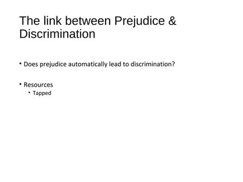 Lecture 2 Defining Stereotypes Prejudice And Discrimination