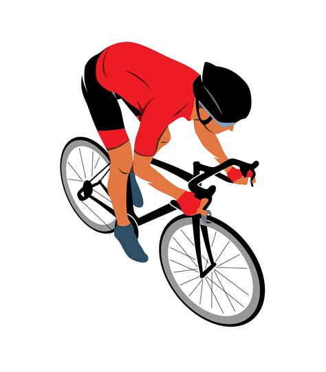 Ciclista En Una Pista De Carreras En Una Ilustración De Vector De Fondo