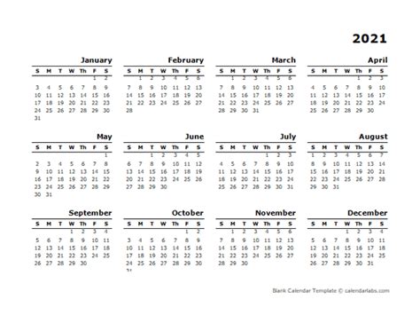 2021 Blank Calendar Template Mac Free Printable Templates