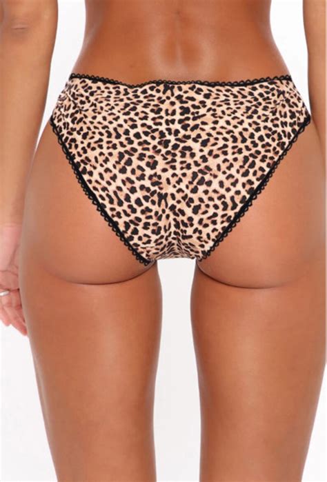 Leopard Print Lace Patchwork Wild Panties Women Sexy Etsy