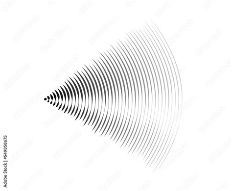 Sound Wave Signal Radio Or Music Audio Concept Epicentre Or Radar