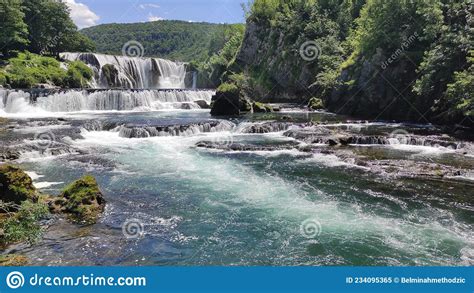 Strbacki Buk Is A 24 Meter High Waterfall On The River Una At An