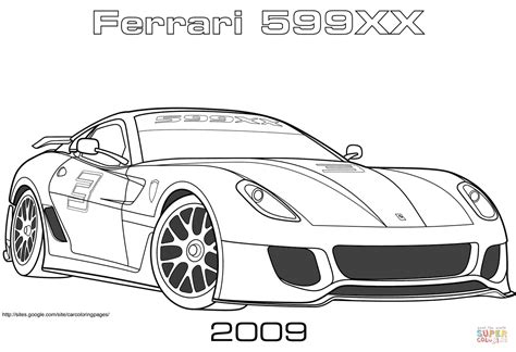 Dibujo De Ferrari 599XX De 2009 Para Colorear Dibujos Para Colorear