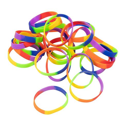 Juvale 8 Silicone Bracelet 24 Pack Blank Adult Rubber Wristbands