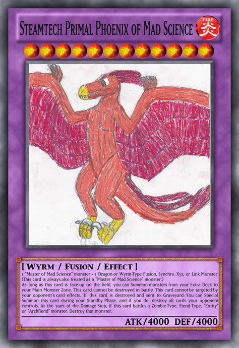 Steamtech Primal Phoenix Of Mad Science Yu Gi Oh Card Maker Wiki Fandom