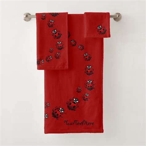 Ladybug Towel Sets Personalized Ladybug Towels Zazzle