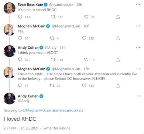 Andy Cohen Reacts To Meghan Mccain Wanting To Cancel Rhoc