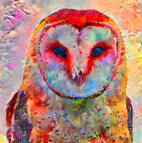 Rainbow Owl Digital Art By Diemante Sulciute Fine Art America