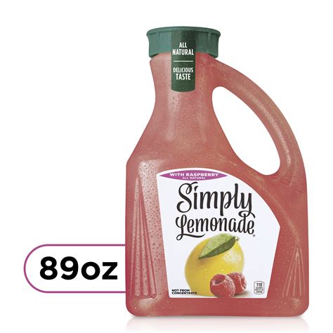 Simply Non Gmo All Natural Raspberry Lemonade Raspberry 52 Fl Oz