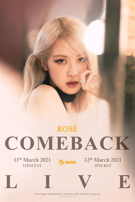 BLACKPINK s Rosé reveals new poster for her solo debut live with fans