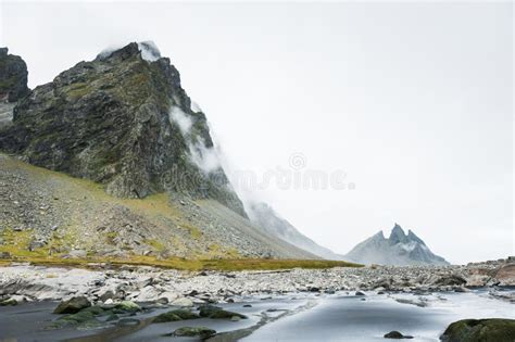 Mountains On The Coast Of Atlantic Ocean Iceland Stock Image Image