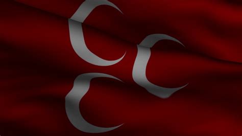 Dalgalanan MHP Bayrağı 1080p FullHD Türkiye Flag country flags 3D Live