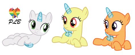 Mlp Base Three Foals Filly Version By Princesslilybrush On Deviantart