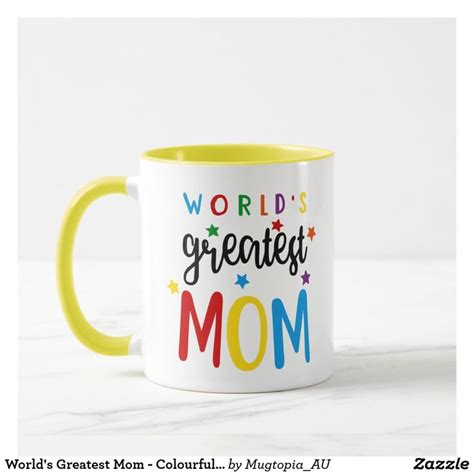 World S Greatest Mom Colourful Tea Coffee Mug Zazzle Mugs