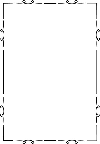 Simple and beautiful border black and white. Loopy Page Border - Free Page Borders