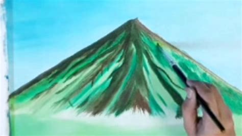 How To Paint Mayon Volcano Youtube