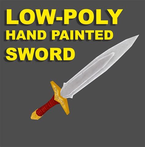 Fantasy 3d Sword Hand Painted Melee Vr Ar Ready