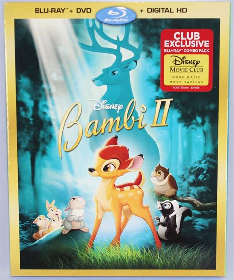 Disney Movie Club Exclusive Bambi Ii 2 Blu Ray Dvd Combo W Slipcover