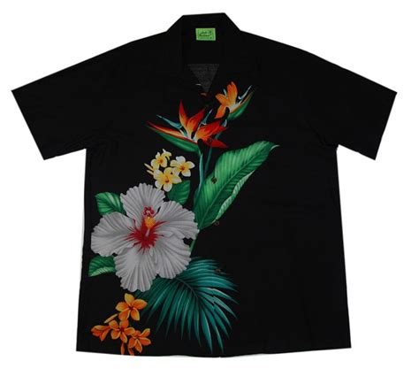 Tropical Black Hawaiian Men Shirt