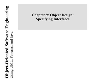 Ppt Chapter 9 Object Design Specifying Interfaces Powerpoint