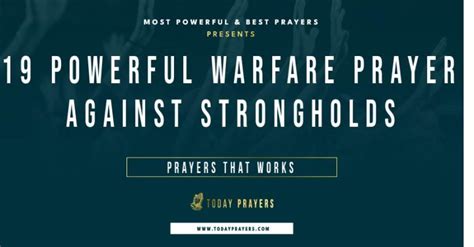 19 Powerful Warfare Prayer Against Strongholds Today Prayers