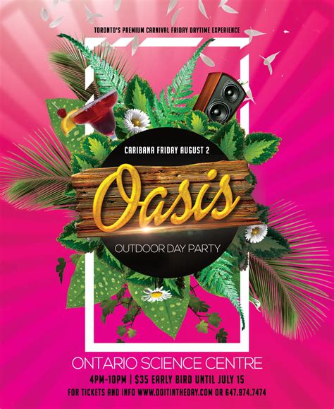 Oasis Toronto Outdoor Day Party 2019 Tickets Fri 2nd Aug