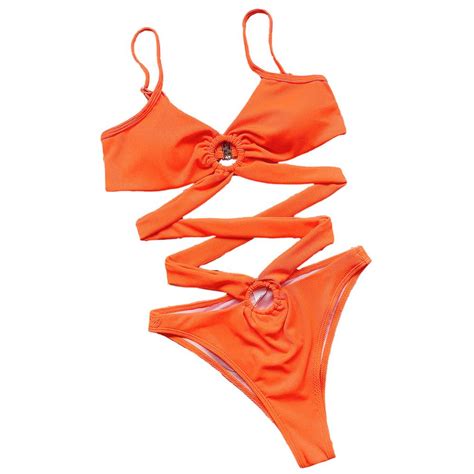 Buy Beatit Women Sexy Fashion One Piece Bikini Solid Color Swimwear Swimsuit Beachwear Set At