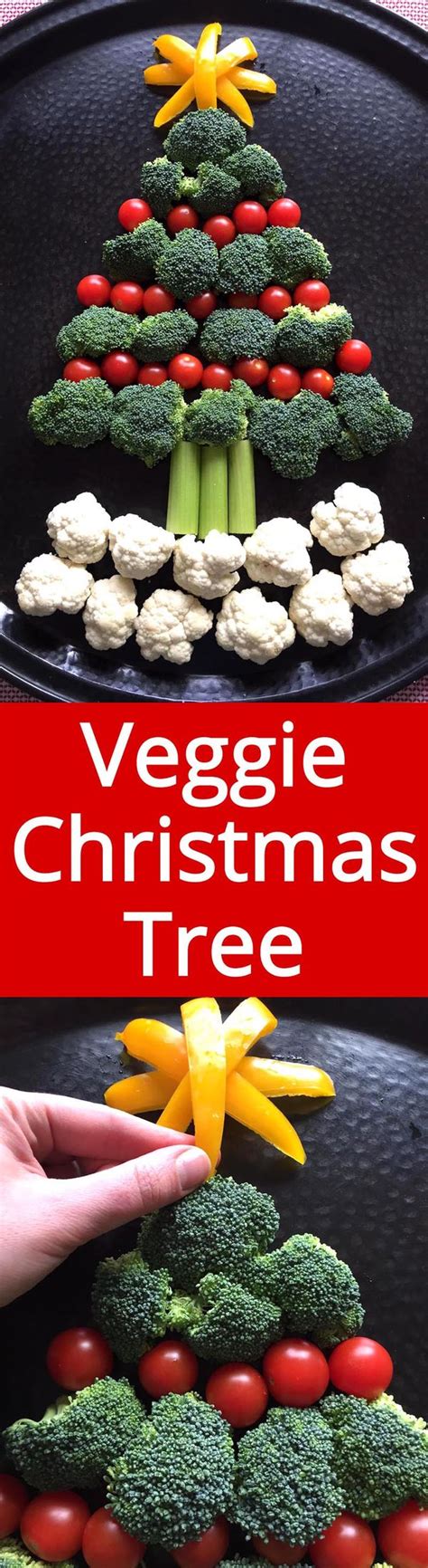 Christmas Tree Vegetable Platter Appetizer Tray