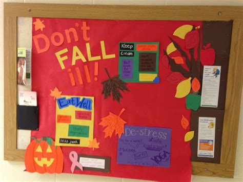 Staying Healthy Bulletin Board For Fall Fall Bulletin Boards Ra