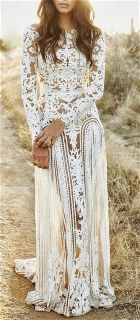 Bohemian White Lace Wedding Dress Pictures Photos And