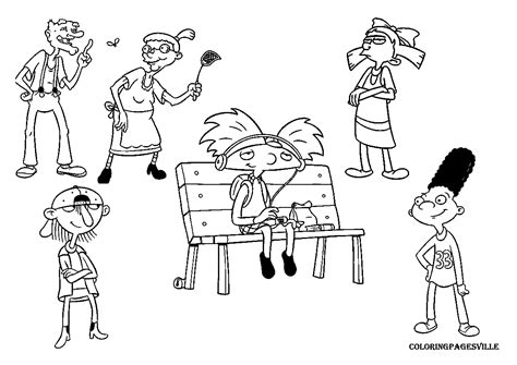 Hey Arnold Coloring Pages Helga Is Angry Free Printab