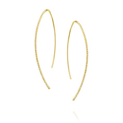 14k Marika Desert Gold Earrings With Diamonds Jackson Hole Jewelry