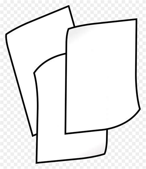 Blank White Paper Cartoon Clip Art Paper Clipart Black And White