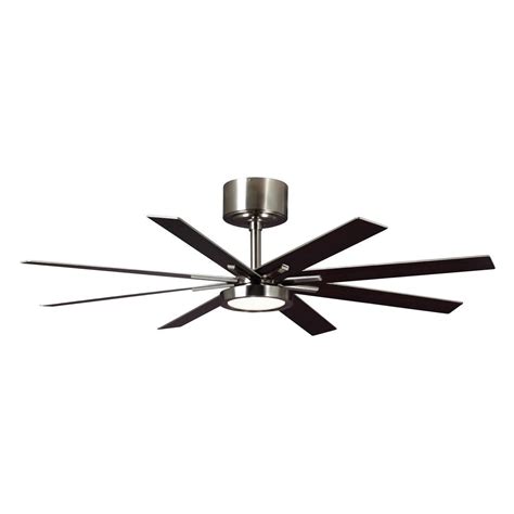 Monte Carlo Empire 60 In Led Indoor Brushed Steel Ceiling Fan With