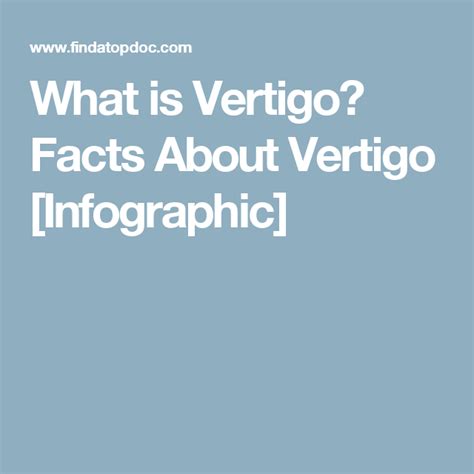 What Is Vertigo Facts About Vertigo Infographic Vertigo