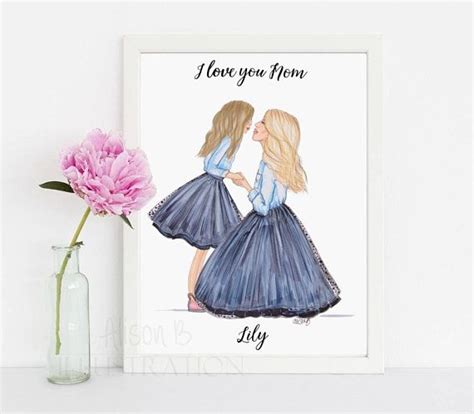 Original drawing of the mother and daughter embracing warmth owl. Mother and daughter fashion illustration, hand sketched ...