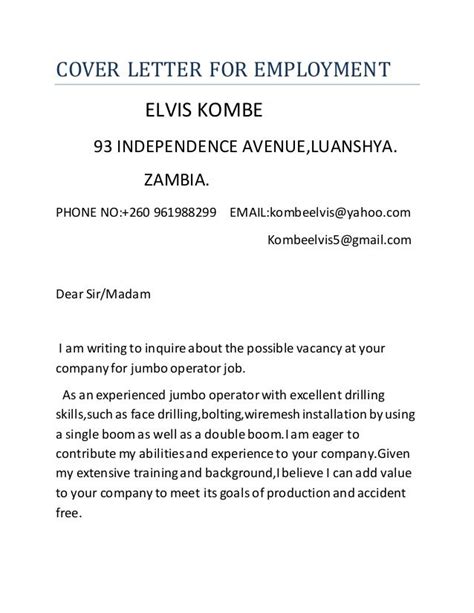 Application Letter For Employment For Your Needs Letter Template