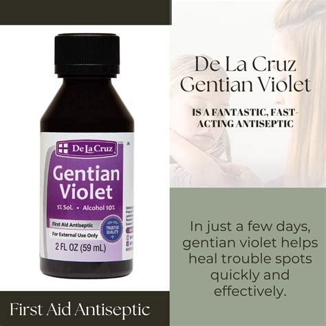 De La Cruz Gentian Violet First Aid Antiseptic Dlcsulfurointment Medium