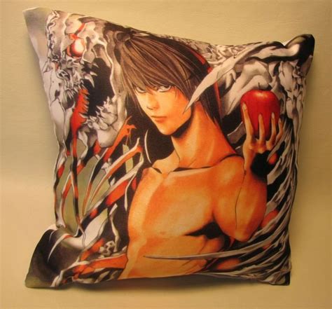 Death Note Pillow 8x8 Light Yagami Holding Apple